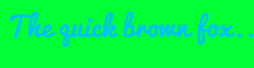 Image with Font Color 00BFFF and Background Color 00FF35